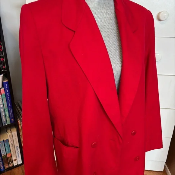 Red Double-Breasted Blazer - Picture 2 of 5